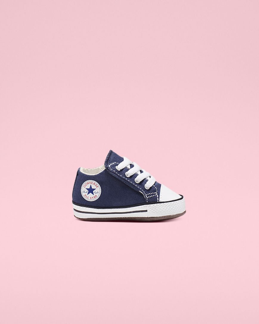 Zapatillas Altas Converse Chuck Taylor All Star Cribster Easy-On Niña Azul Marino Beige Blancas | PE 2E87LP